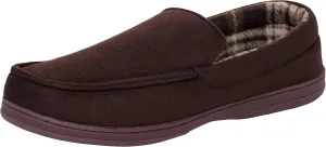 Van Heusen Men's Slippers Comfy Slip-On Micro Suede House with SoftFlannel Lining