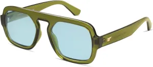 VANLINKER Retro Square Aviator Sunglasses for Women Men 70s Vintage Style Trendy Flat Top Rectangle Sun Glasses VL9826