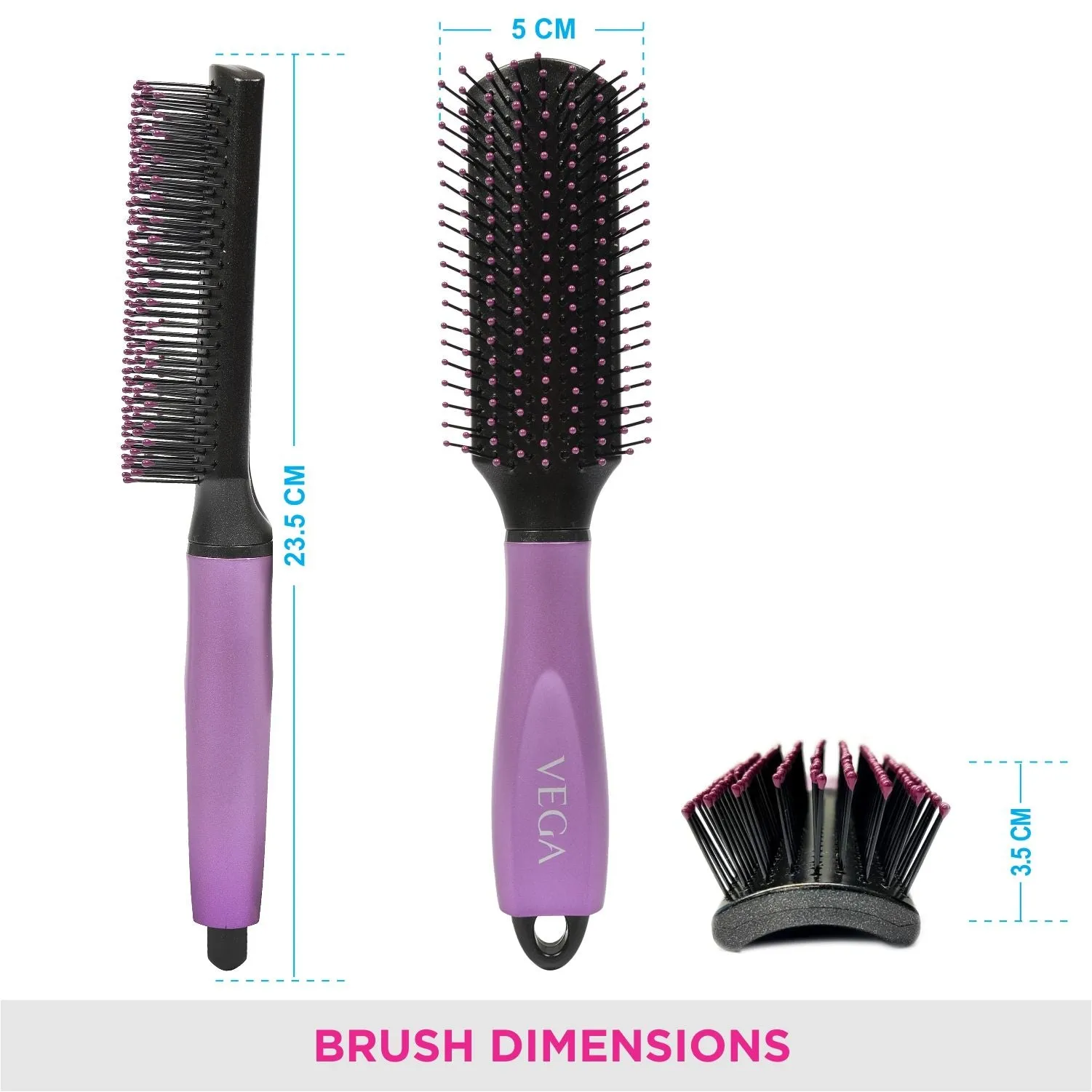 VEGA E18-FB Flat Brush With Cleaner