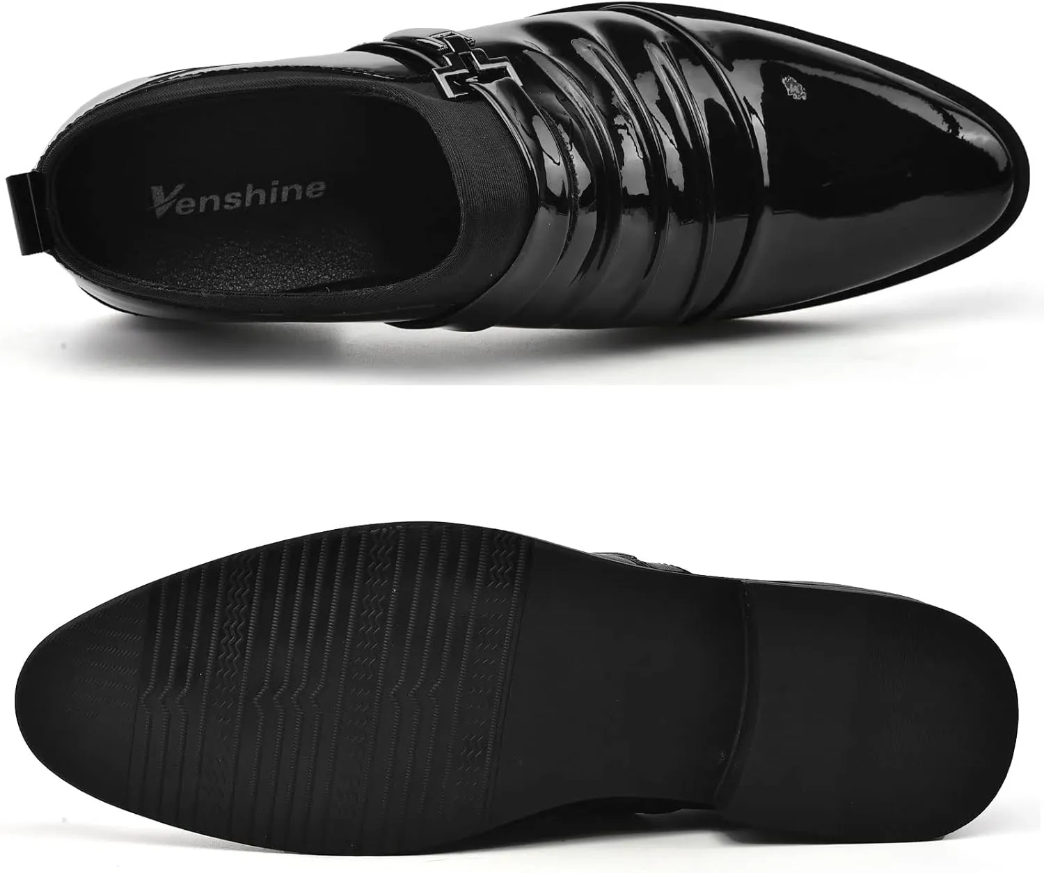 Venshine Mens Dress Shoes Slip On Monk Strap Loafer Formal Oxford Shoes