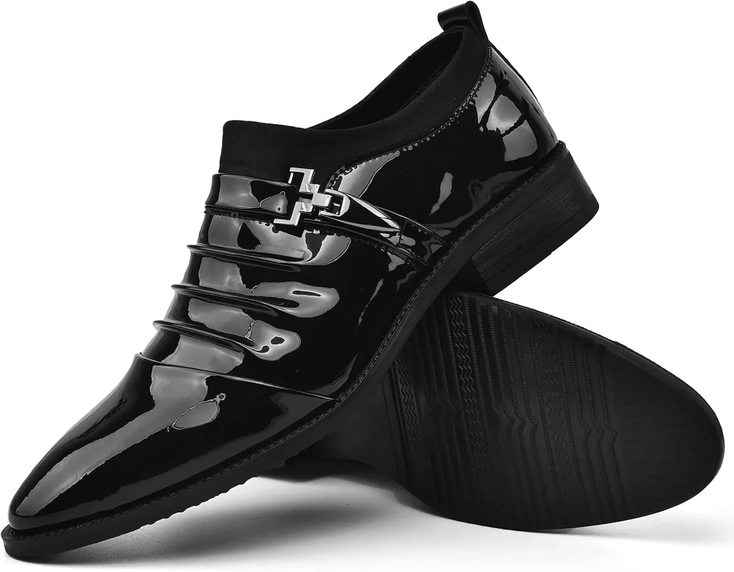 Venshine Mens Dress Shoes Slip On Monk Strap Loafer Formal Oxford Shoes