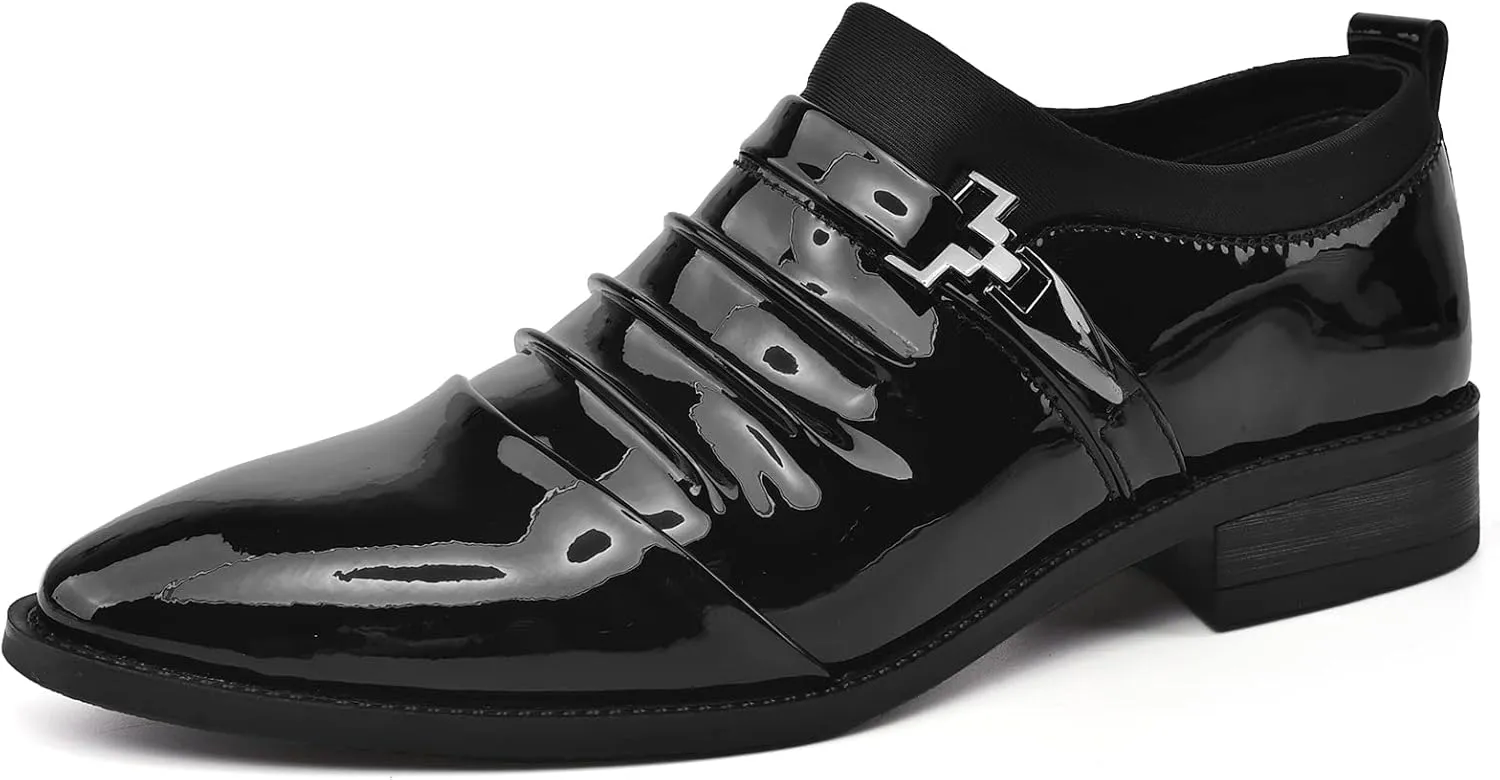 Venshine Mens Dress Shoes Slip On Monk Strap Loafer Formal Oxford Shoes