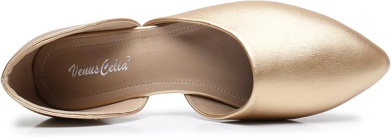 VenusCelia Women's D'Orsay Flat Shoe