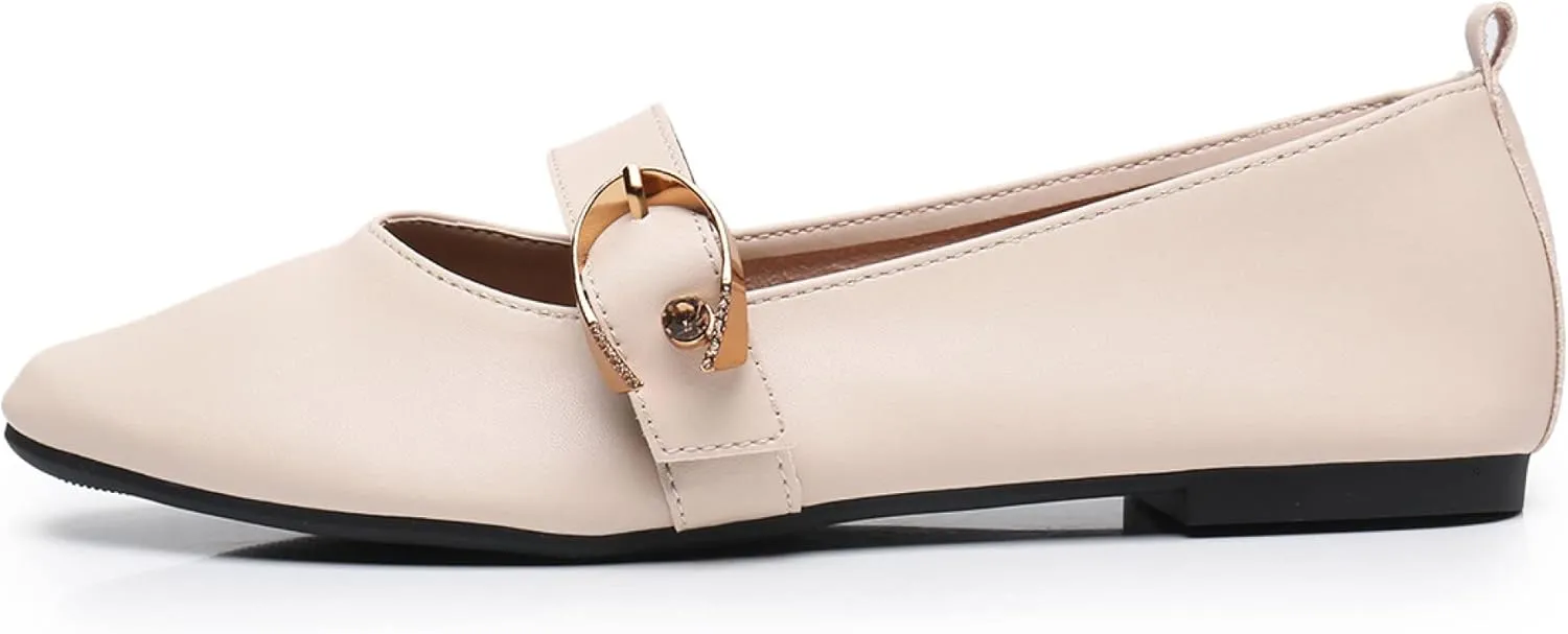 VenusCelia Women's Mary Jane Flat Shoe