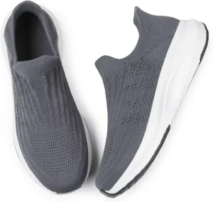 vibdiv Slip-in Walking Shoes Men Barefoot Sock Sneakers Flat Lightweight Casual Comfortable Breathable Laceless