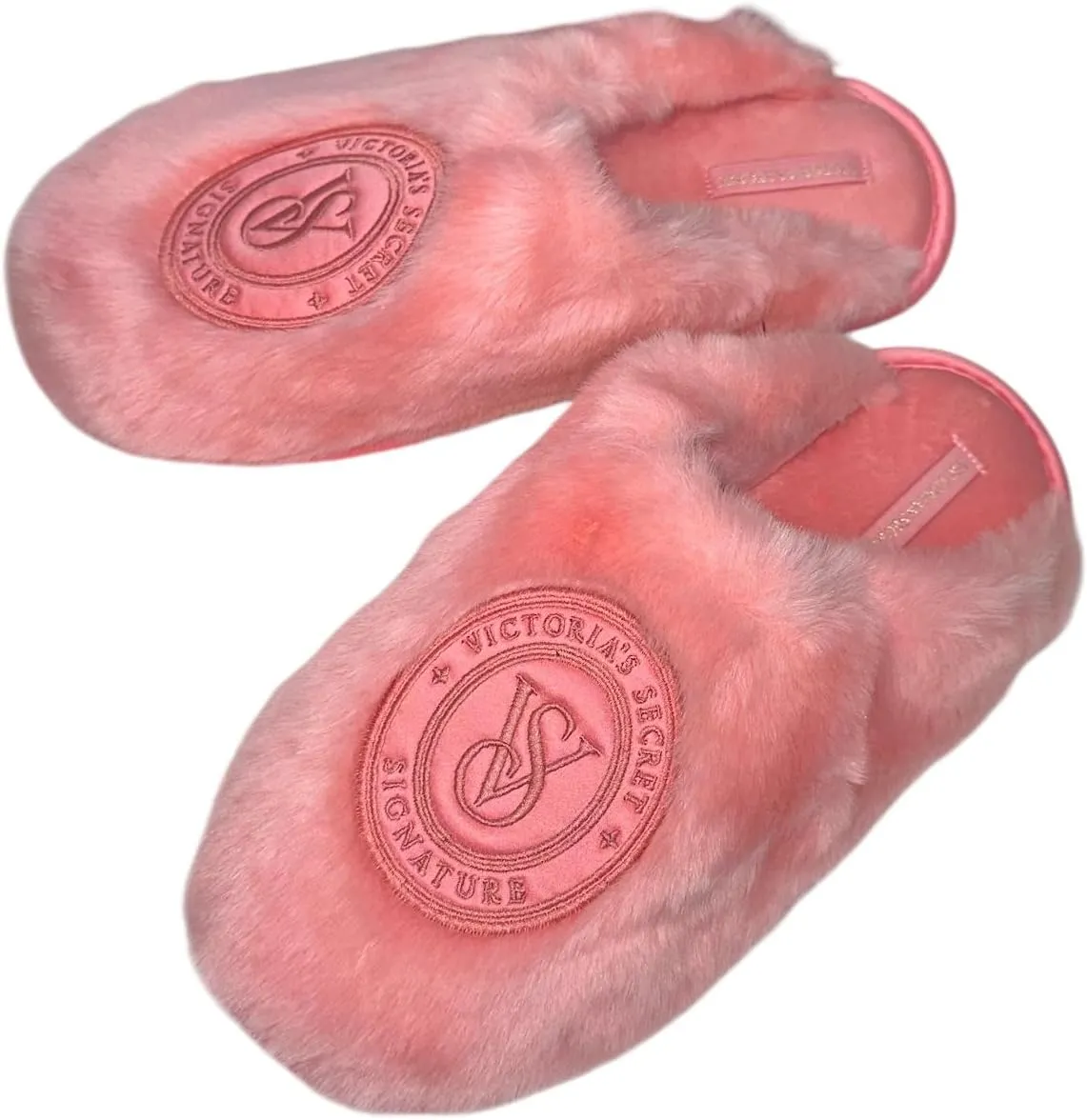 Victoria's Secret Closed Toe Faux Fur Slipper Color Pink New