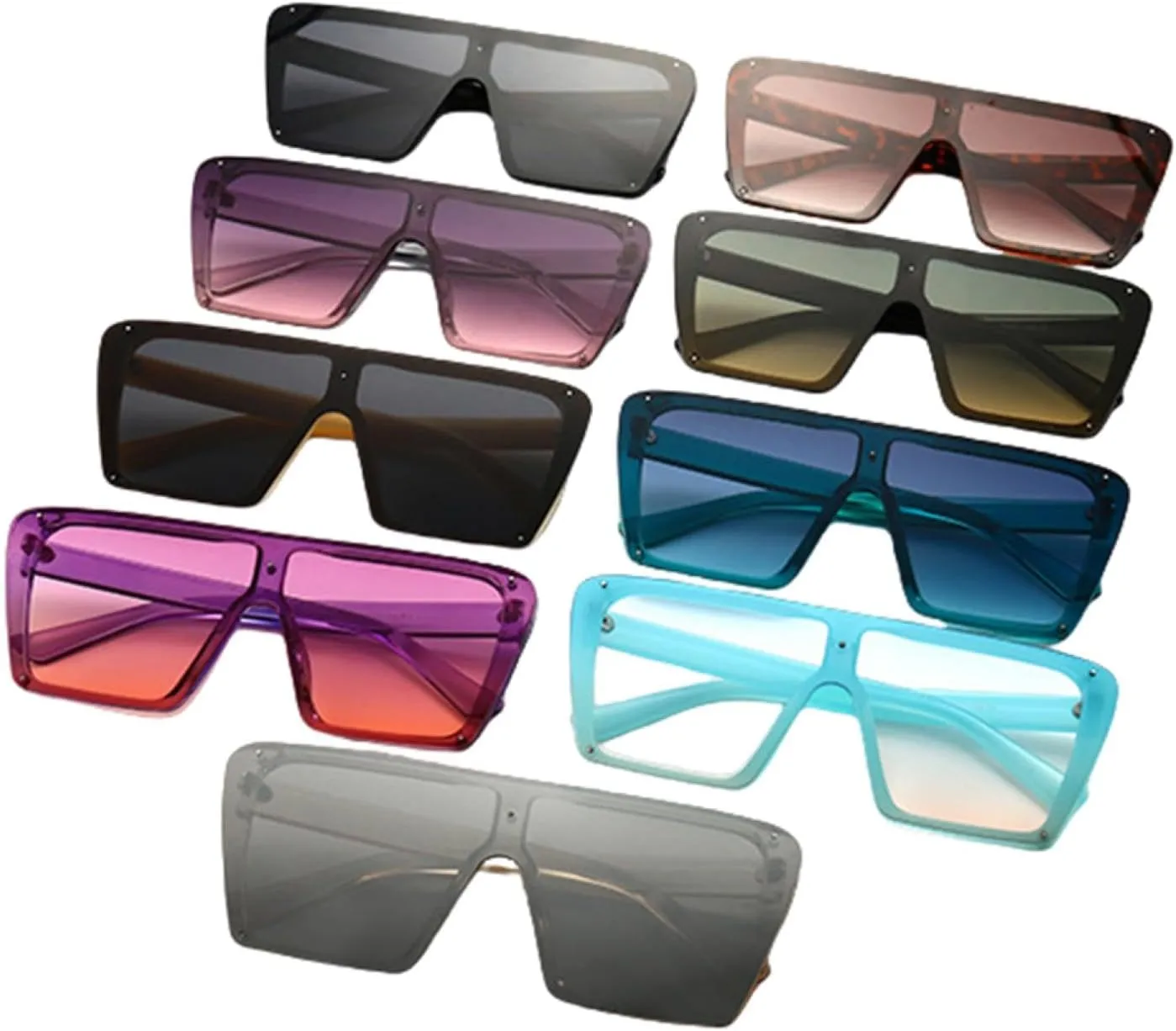 Vintage Modern Flat Top Retro Trend Sunglasses Women Sun Glasses Men Luxury Fashion Eyewear Uv400