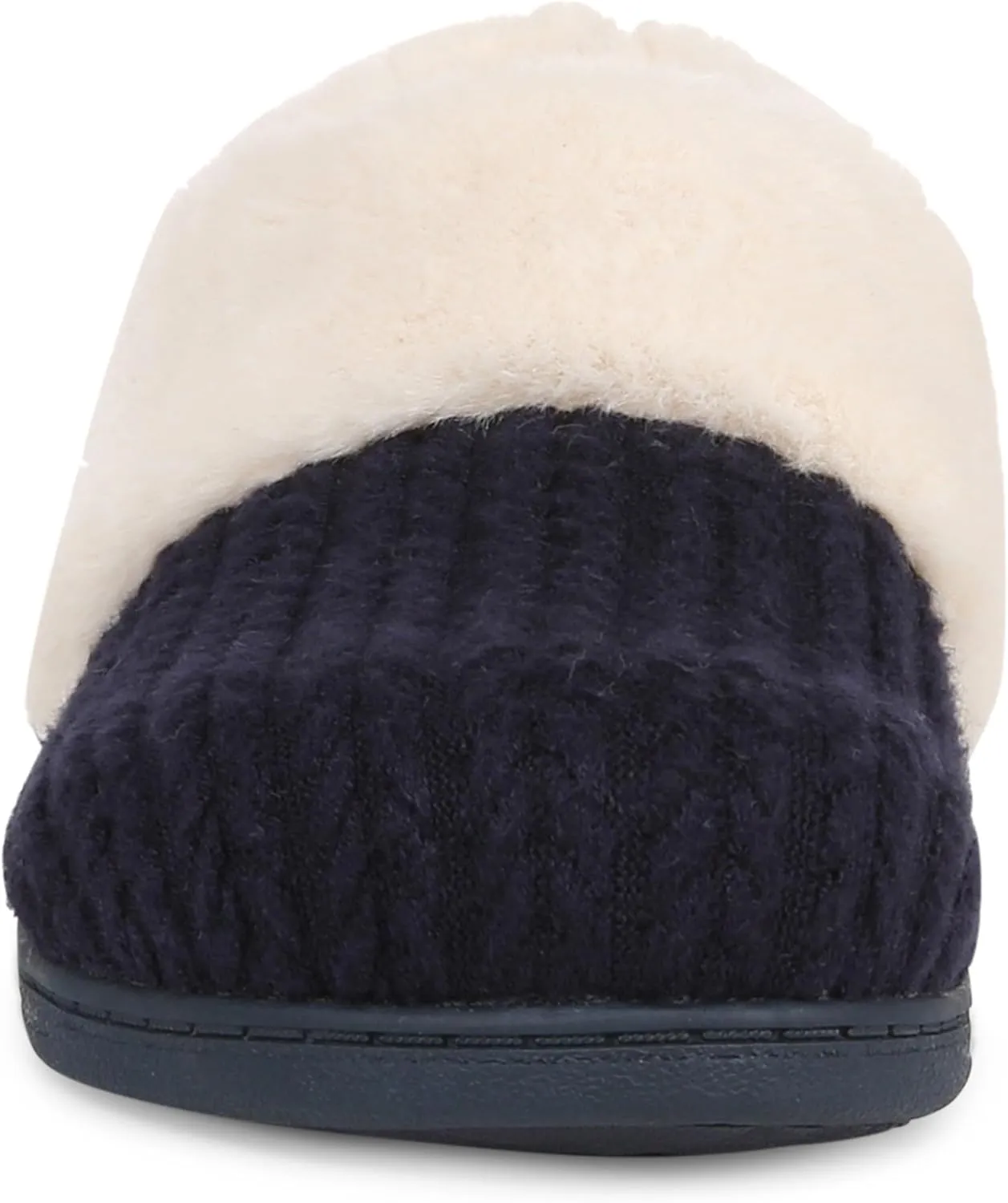 Vionic Endear Women's Cable Knit Faux Fur Trim Comfort Slipper