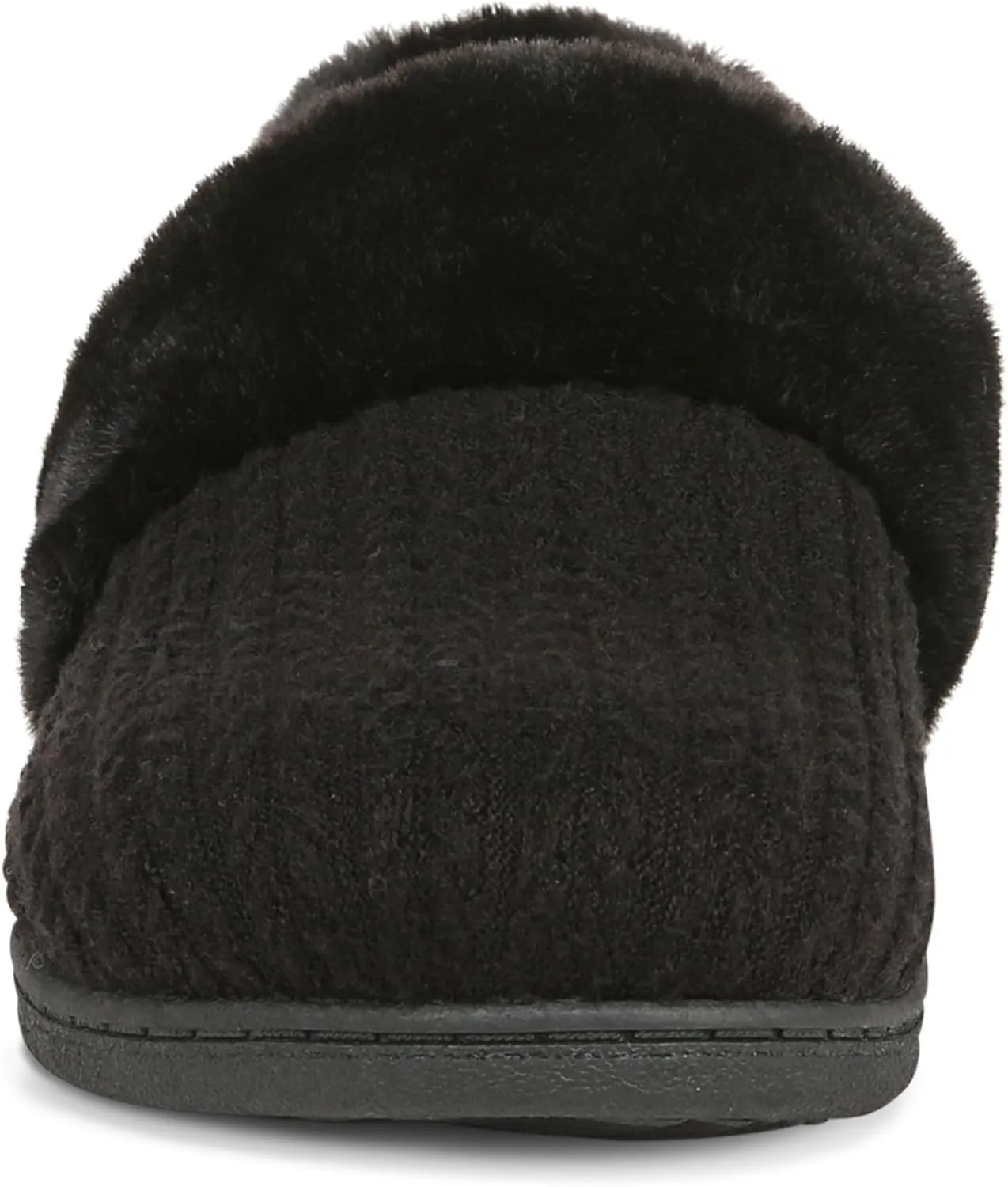 Vionic Endear Women's Cable Knit Faux Fur Trim Comfort Slipper