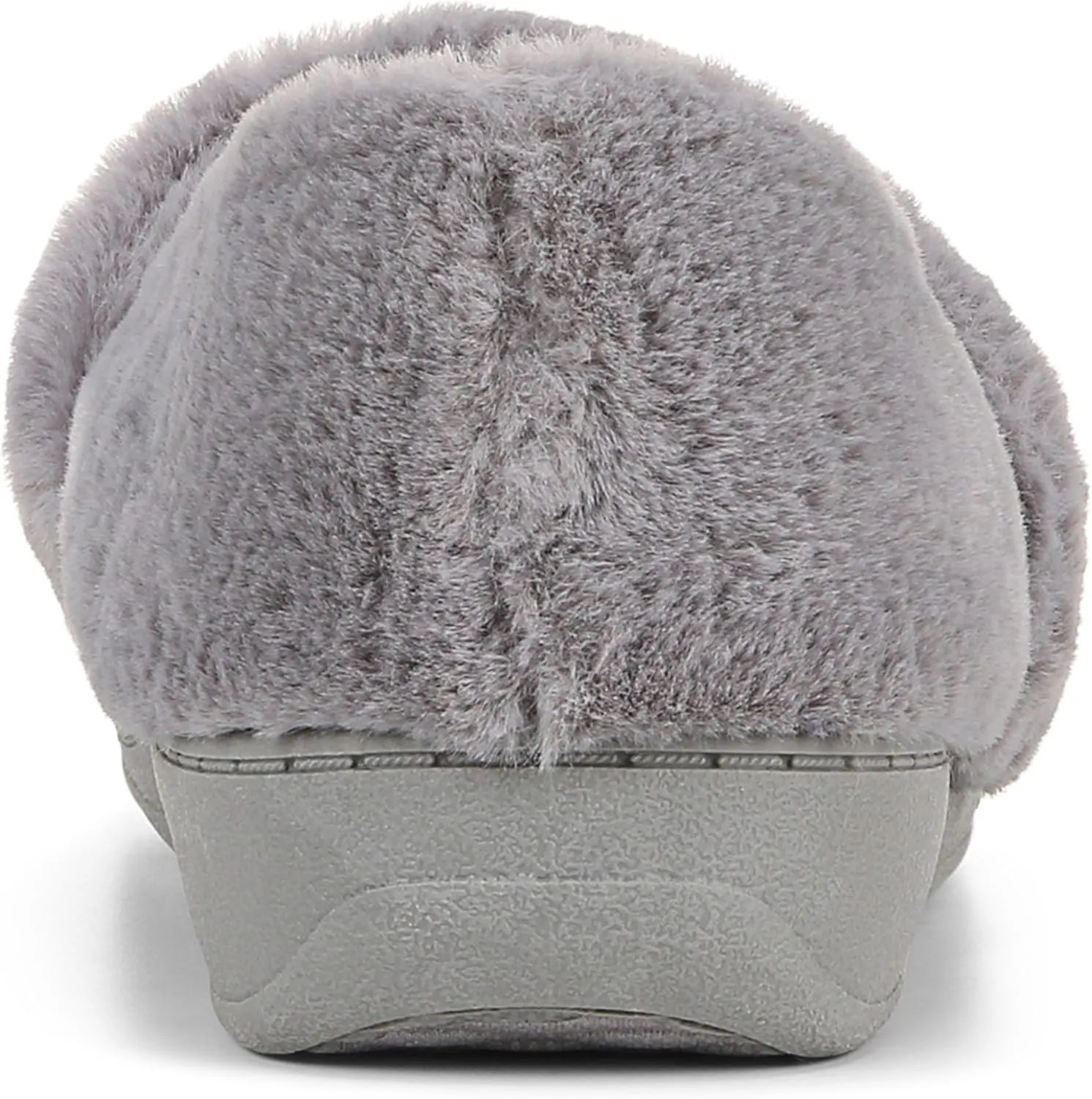 Vionic Endear Women's Cable Knit Faux Fur Trim Comfort Slipper