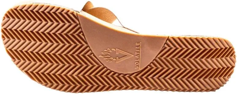 VOLATILE Ablette Wedge Sandals for Women Featuring Slip-on Crisscross Design with EVA Insole and Rubber Outsole