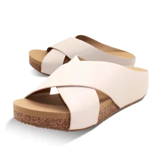 VOLATILE Ablette Wedge Sandals for Women Featuring Slip-on Crisscross Design with EVA Insole and Rubber Outsole