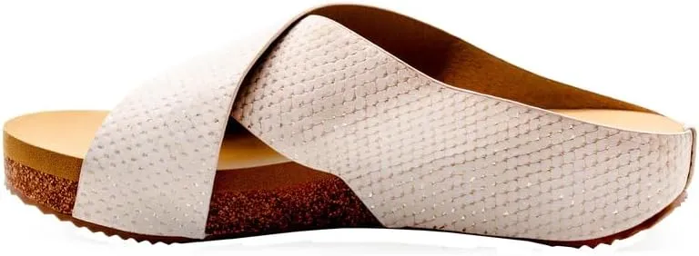 VOLATILE Ablette Wedge Sandals for Women Featuring Slip-on Crisscross Design with EVA Insole and Rubber Outsole
