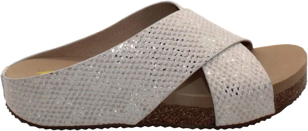 VOLATILE Ablette Wedge Sandals for Women Featuring Slip-on Crisscross Design with EVA Insole and Rubber Outsole