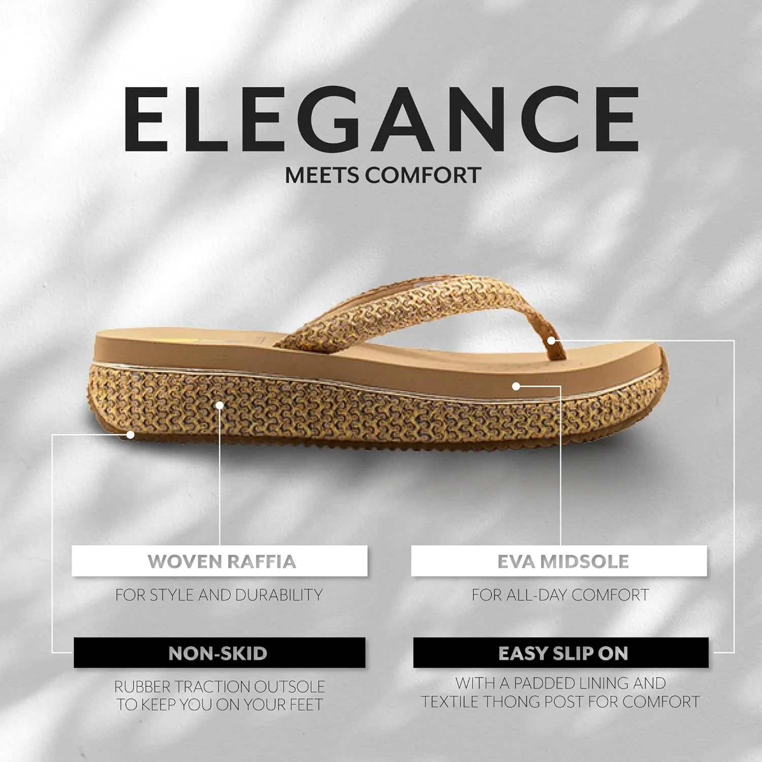 VOLATILE Women's Palau Slip-On Thong Wedge Sandal