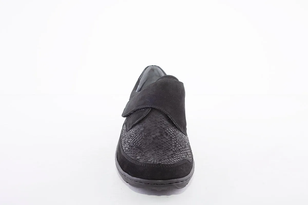WALDLAUFER - 496H31 HENNI - VELCRO SHOE - BLACK