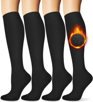 Warm Thermal Boot Socks for Women - Knee High, Winter, Running, Hiking, Gifts - Thick Socks for Cold Weather