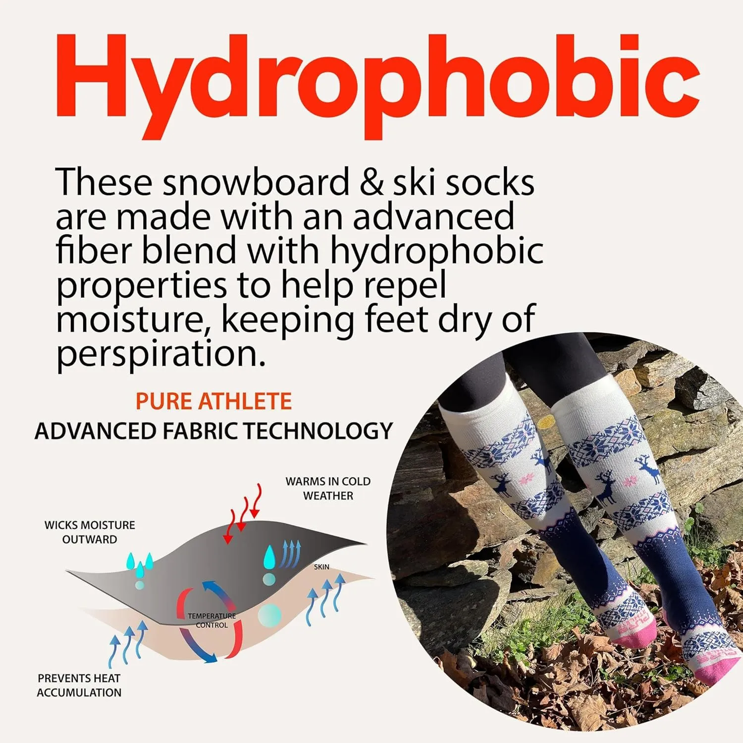 Warm Wool Ski Socks Winter – Women Skiing Merino Snowboard Pack Men