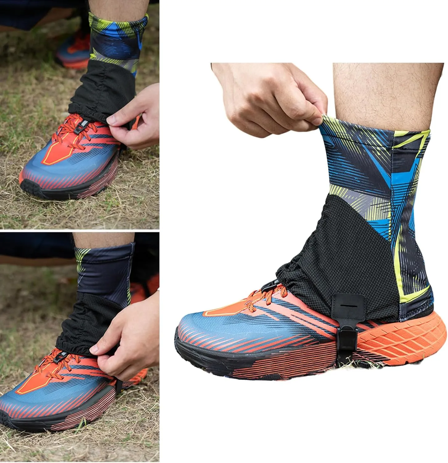 Waterproofs Outdoor Gaiters Low Trail Gaiters Protective Sand Prevention For Triathlons Hiking Climbing