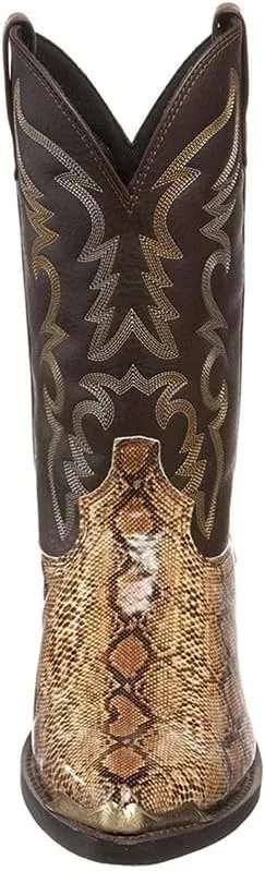 Western Boots Lightweight Pointed Retro And Comfortable Cowboy Boots For Men Embroidered Traditional Country Boot