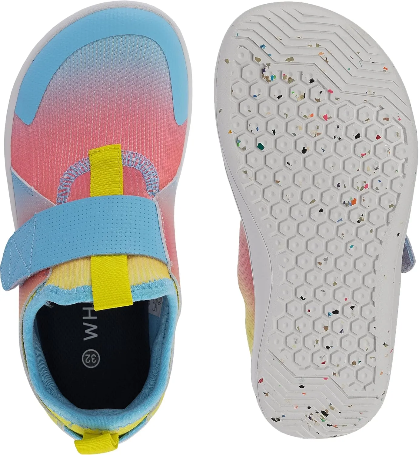 WHITIN Little/Big Kid Wide Width Barefoot Shoes | Boys/Girls Minimalist Elastic Opening Sneakers | Flexible- Zero Drop Sole