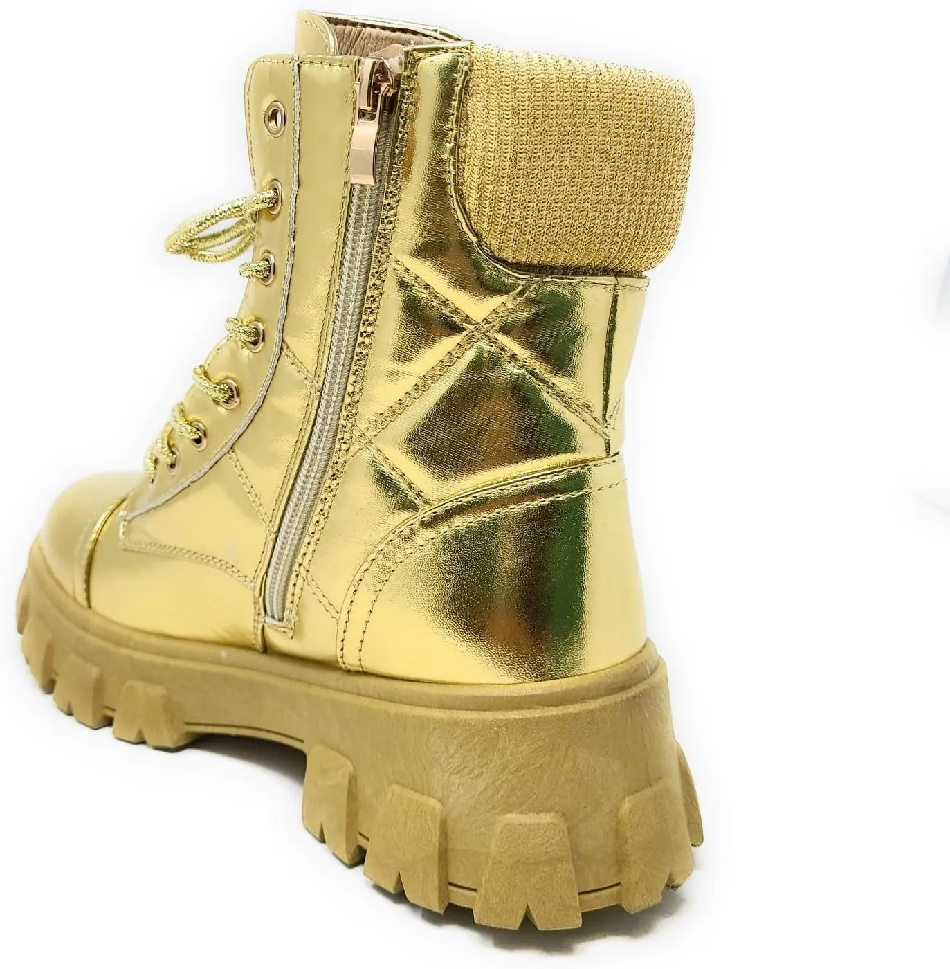 Wild Diva Presley-31 Womens Lug Sole Ankle Combat & Lace-up Boots