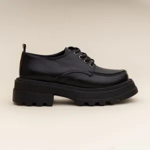 Women Black Chunky College Laces