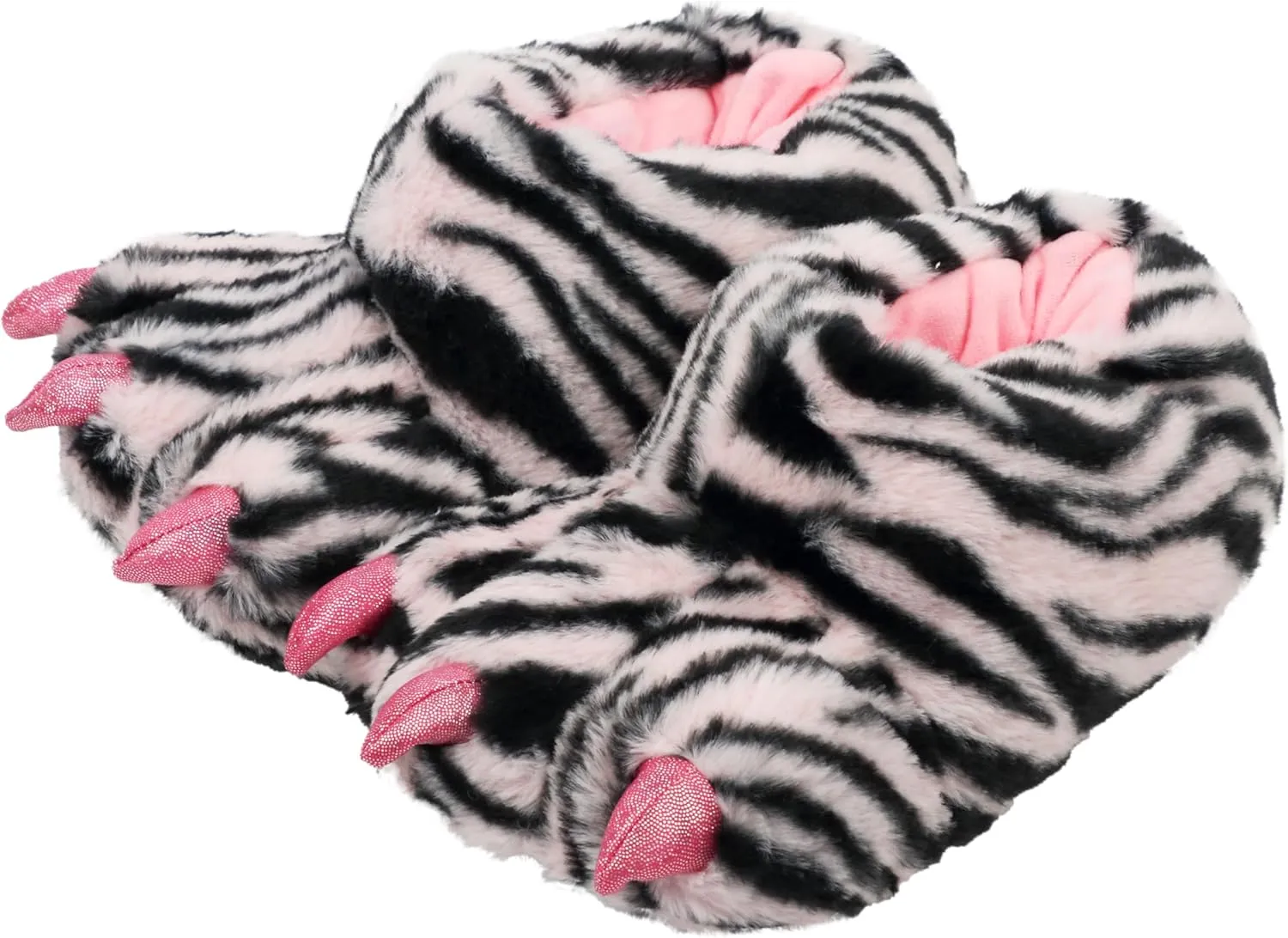 Women Plush Animal Paw Slippers Funny Novelty Bear Claw Slippers Cozy Furry Warm Memory Foam Slippers Gifts for Halloween Christmas