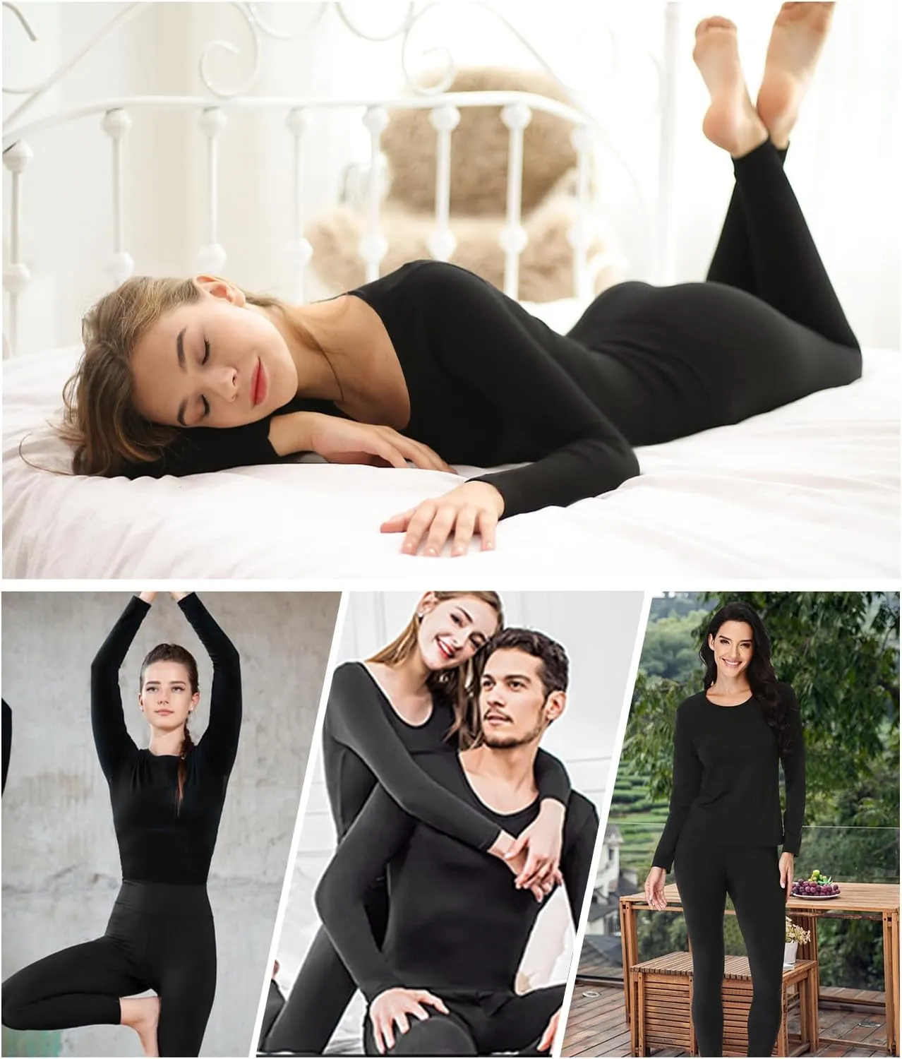 Women 's Thermal Underwear Set with Lightweight Ultra Soft Fleece Lined,Long John Set, Skiing Base Layer