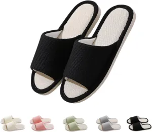 Women Slipper Soft Sole Open Toe House Slippers Memory Foam Slip On Bedroom Cozy Indoor Outdoor Home Slippers