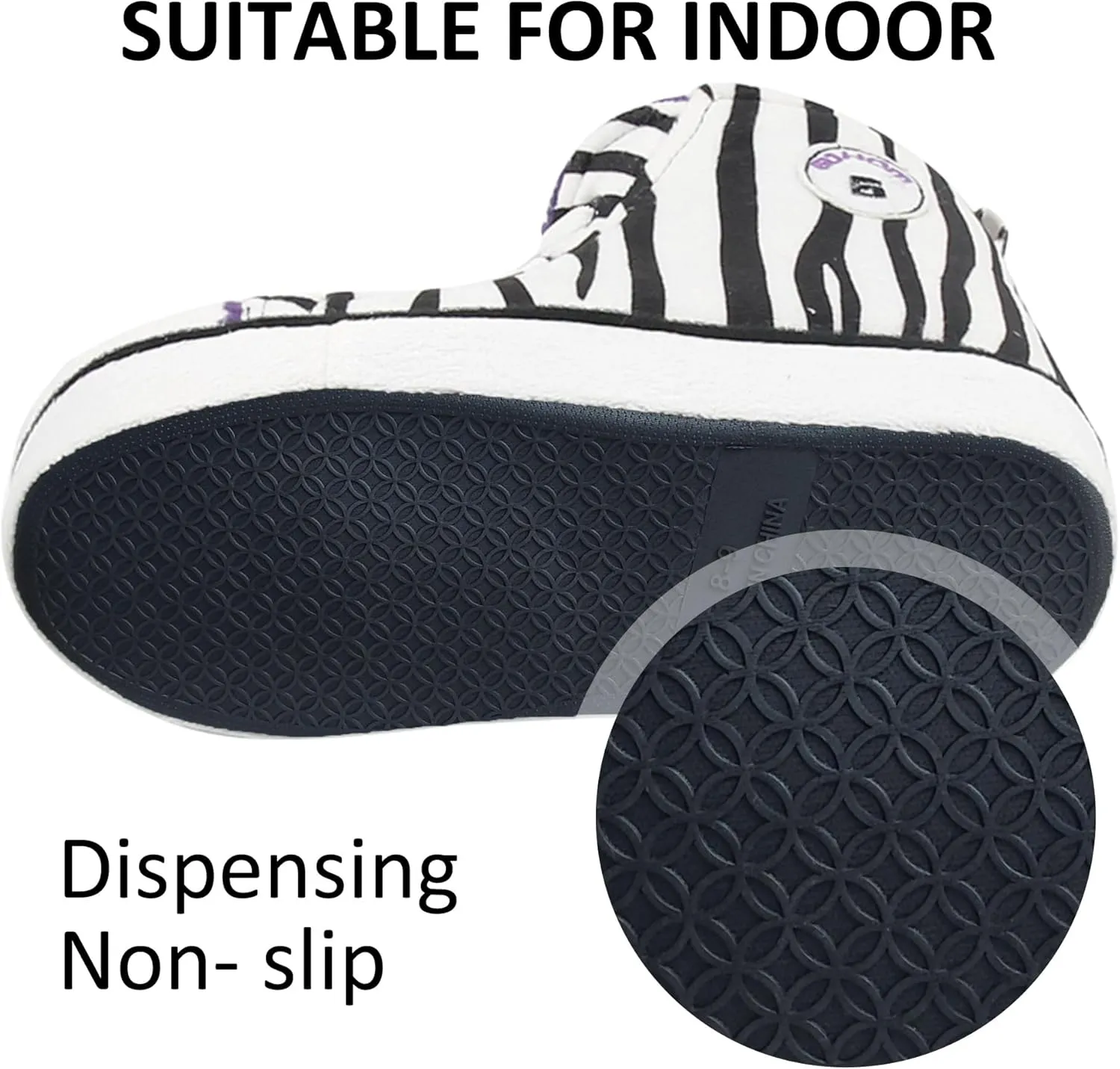 Women Warm Indoor Slipper Boots Women's Winter Anti-Slip Ankle Booties Slip On Fur Lined House Shoe
