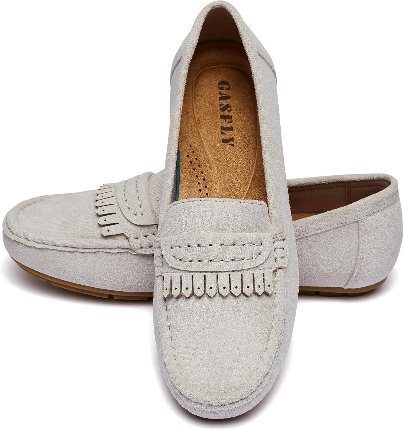 Women's Business Loafers Work Casual Flats Shoes Lightweight Penny PU Leather Slip On Walking Shoes