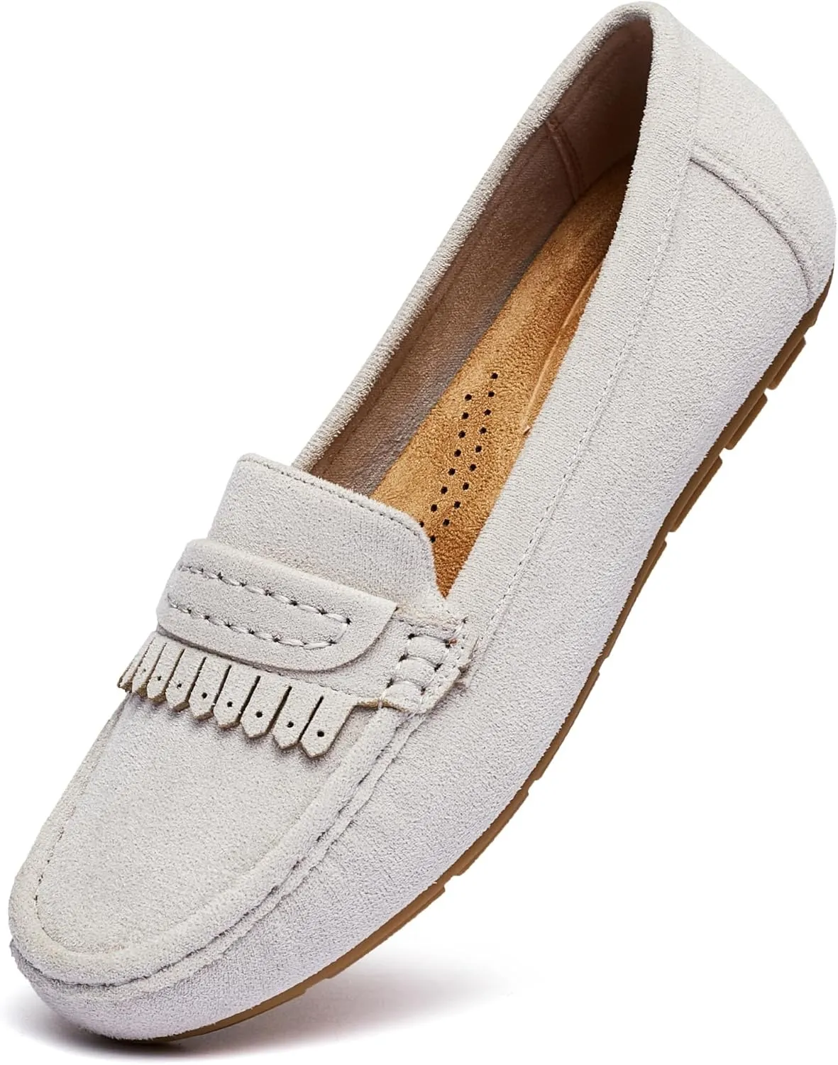 Women's Business Loafers Work Casual Flats Shoes Lightweight Penny PU Leather Slip On Walking Shoes