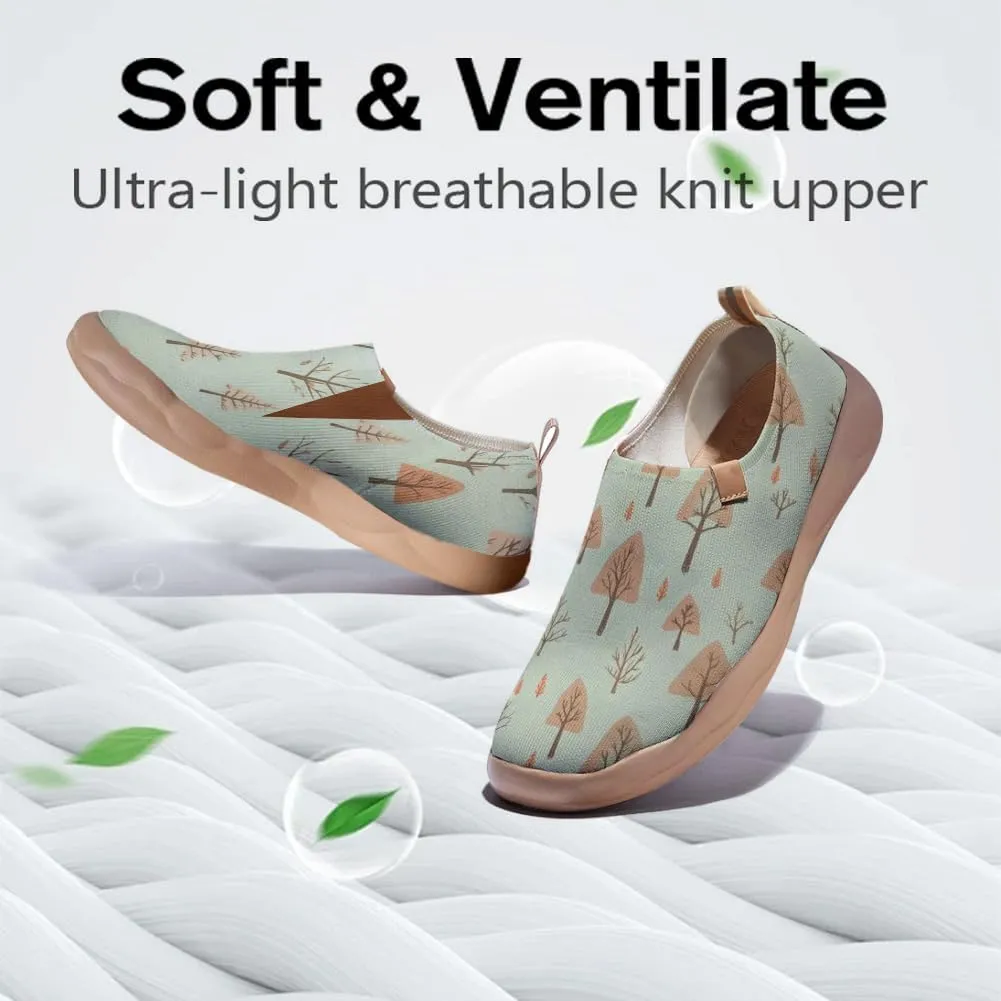 Women's Comfortable Loafers Slip On Lightweight Flat Art Painted Travel Shoes Freshen Series