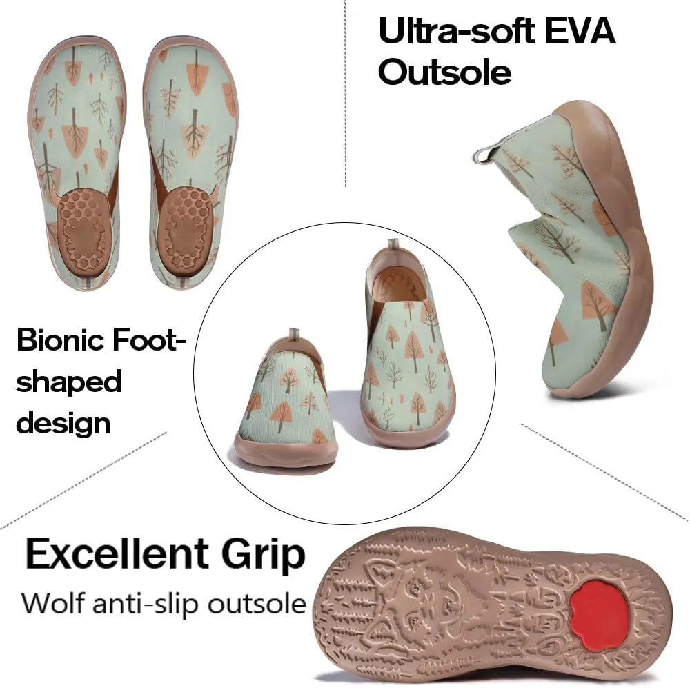 Women's Comfortable Loafers Slip On Lightweight Flat Art Painted Travel Shoes Freshen Series