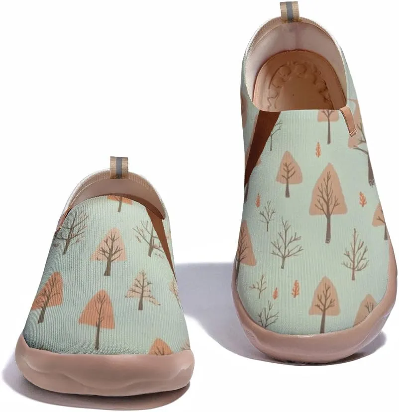 Women's Comfortable Loafers Slip On Lightweight Flat Art Painted Travel Shoes Freshen Series
