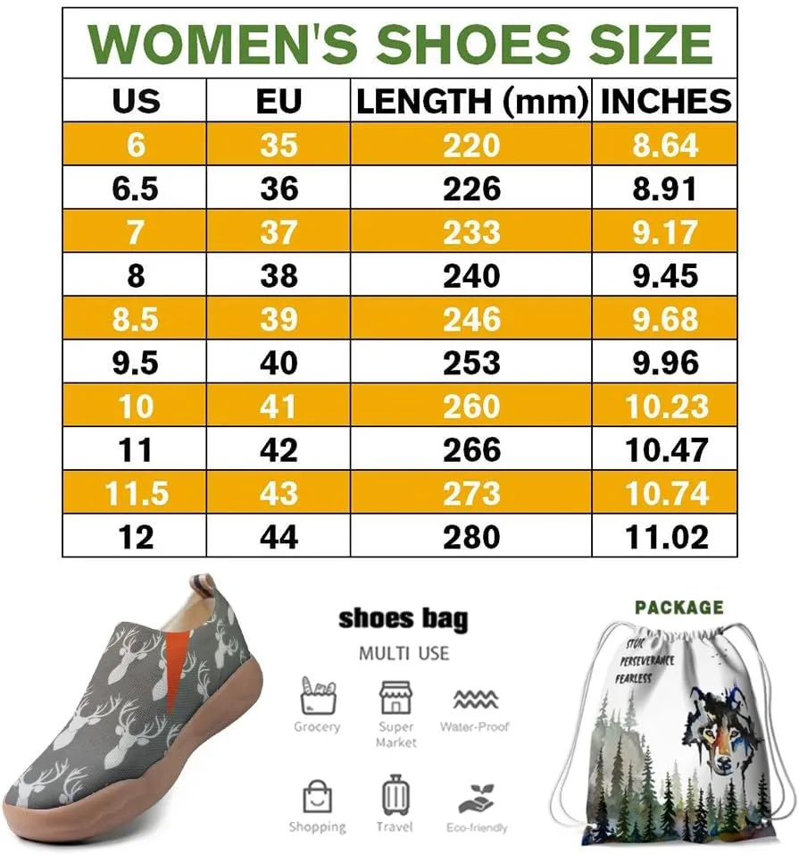 Women's Comfortable Loafers Slip On Lightweight Flat Art Painted Travel Shoes Freshen Series