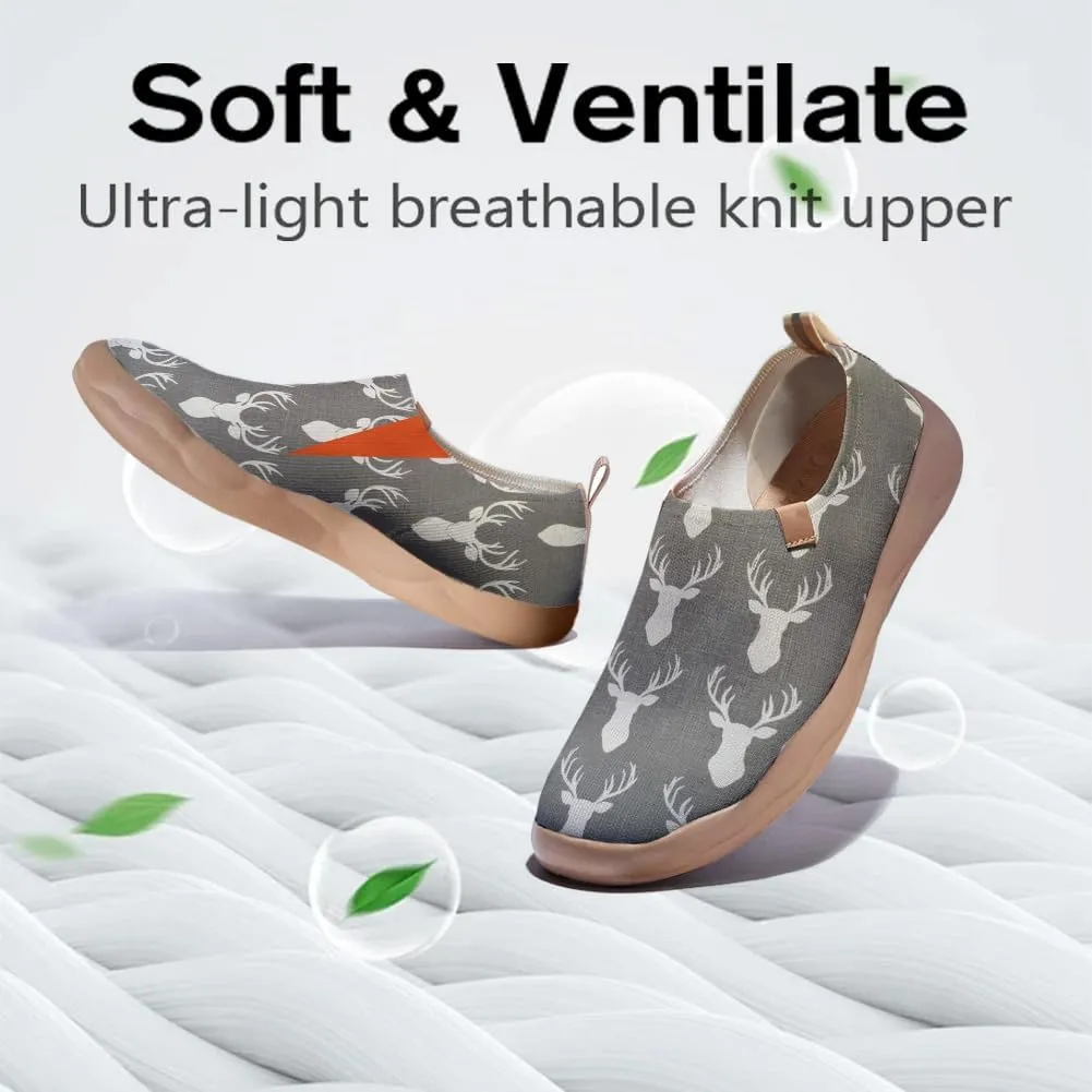 Women's Comfortable Loafers Slip On Lightweight Flat Art Painted Travel Shoes Freshen Series