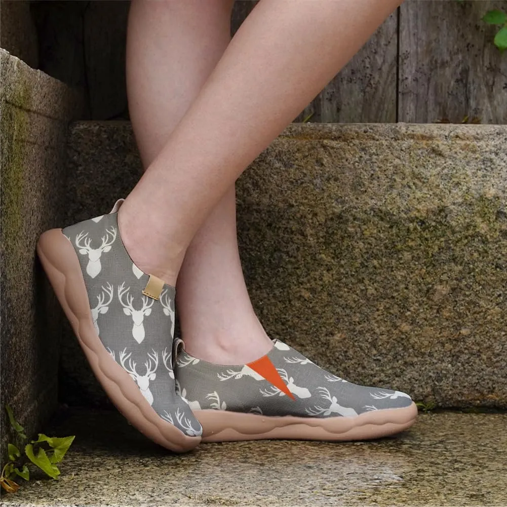 Women's Comfortable Loafers Slip On Lightweight Flat Art Painted Travel Shoes Freshen Series