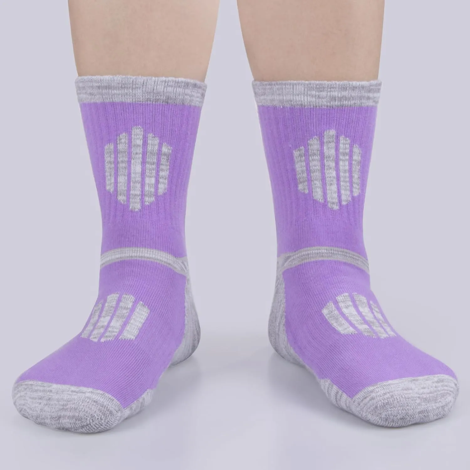 Women's Cushioned Sports Hiking Socks For Women, Moisture Wicking Cotton Casual Work Boot Athletic Crew Socks, 5 Pairs