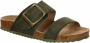 Women's Faux Leather Slip-On Two Strap Cork Bed Sandal