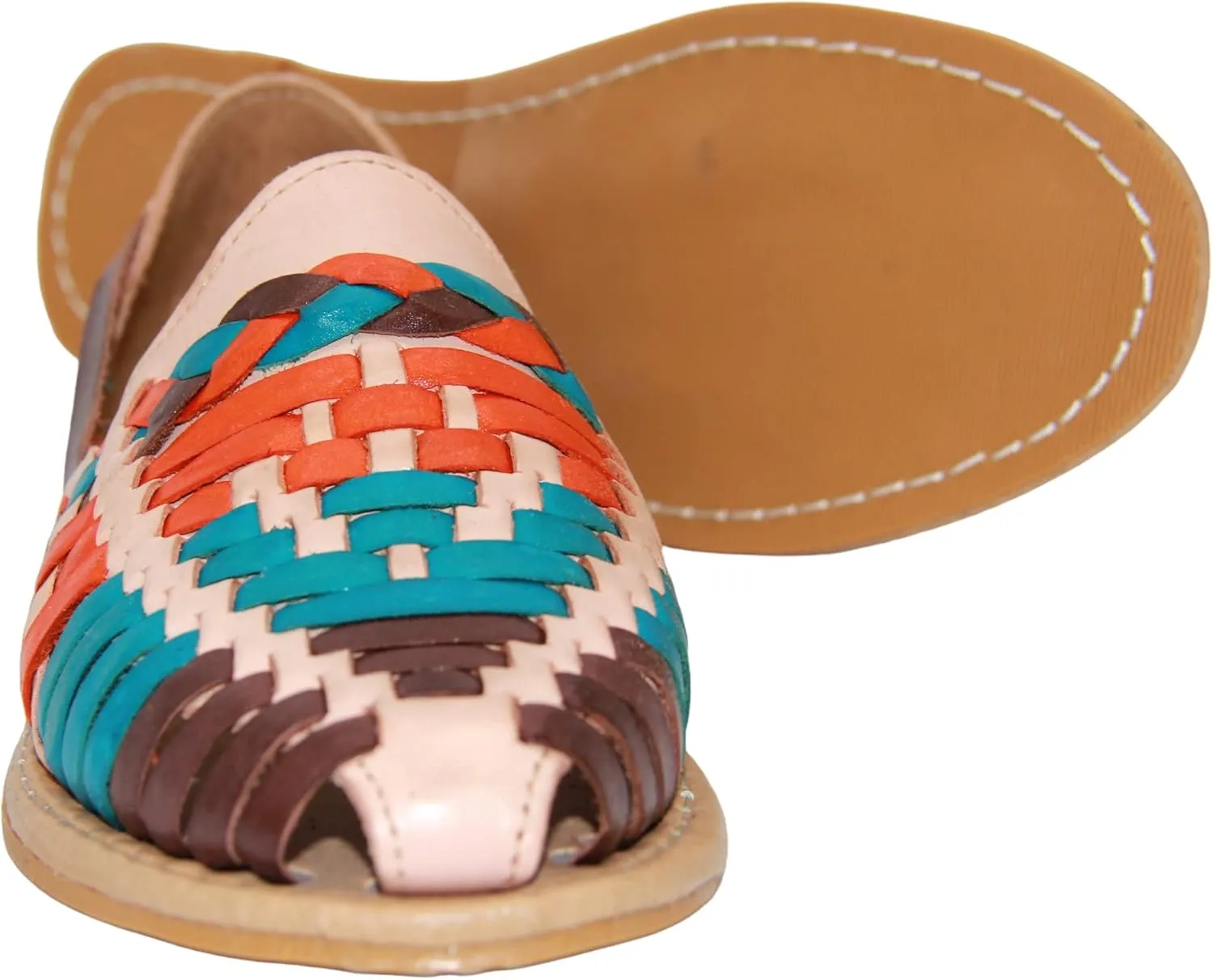 Womens Leather Traditional Huarache Sandal, Hand Woven Authentic Mexican Leather Huarache Sandal