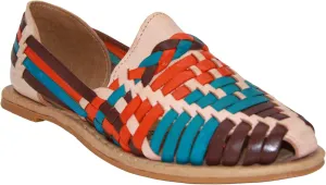 Womens Leather Traditional Huarache Sandal, Hand Woven Authentic Mexican Leather Huarache Sandal