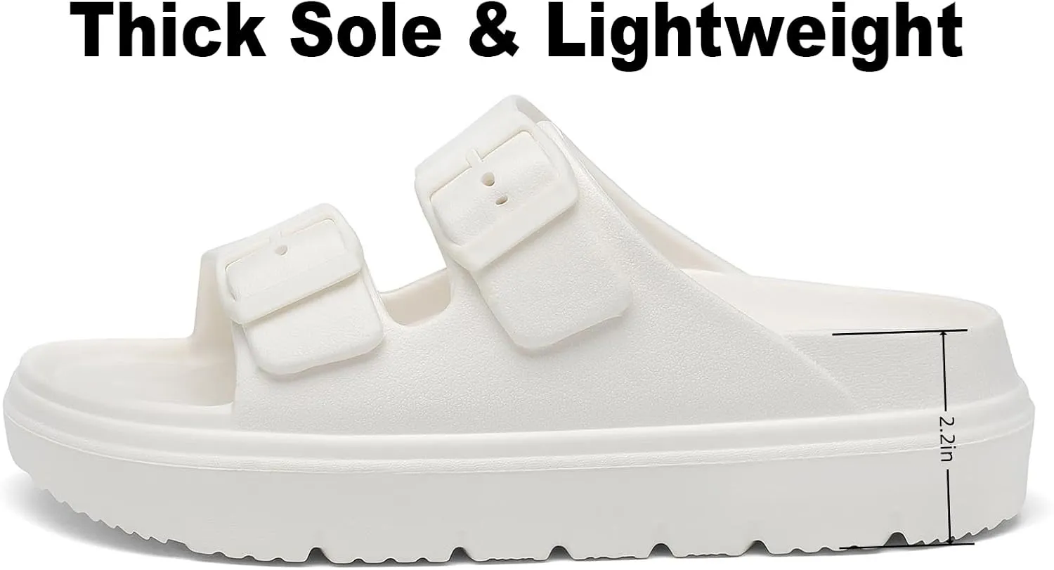 Women's Platform & Wedge Sandals with Arch Support for Woman Slides Comfort Lightweight Outdoor Slippers Ultra Cushion