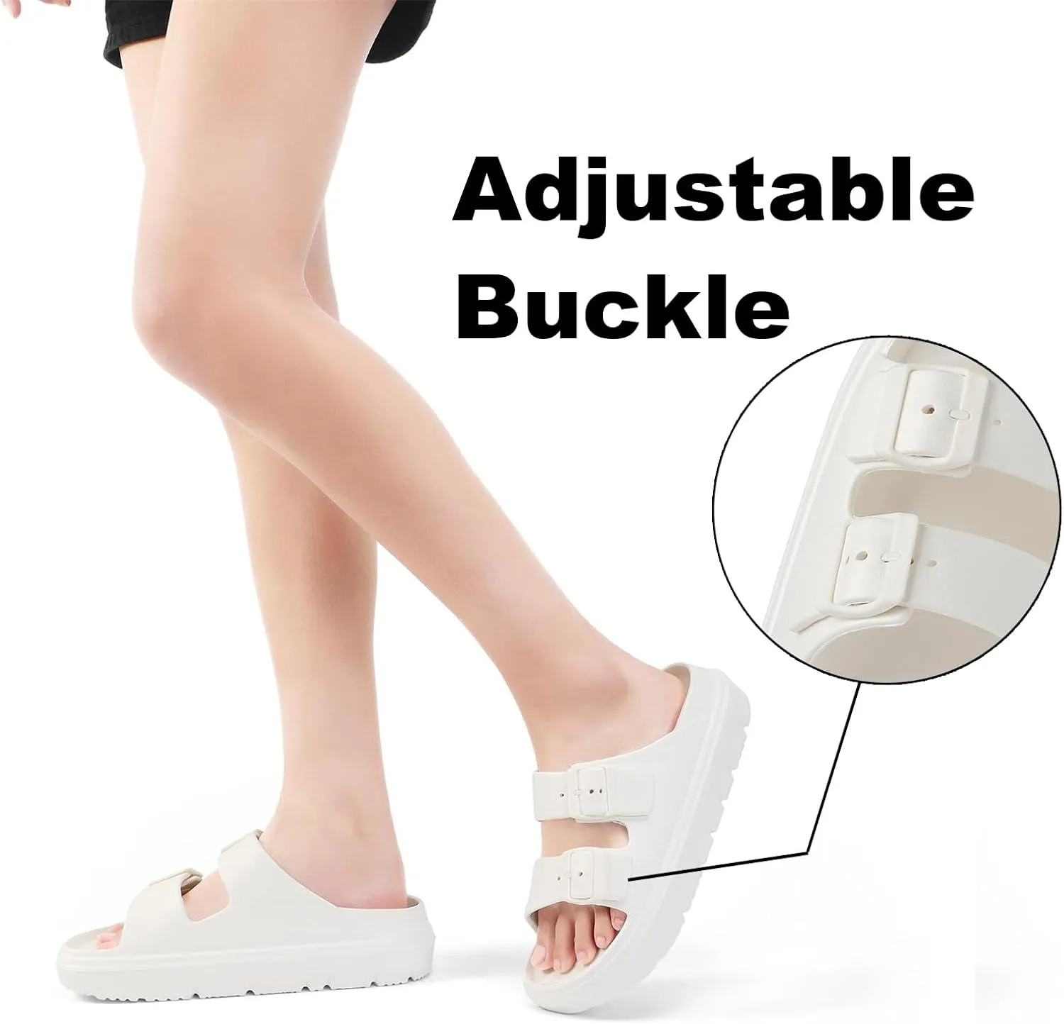 Women's Platform & Wedge Sandals with Arch Support for Woman Slides Comfort Lightweight Outdoor Slippers Ultra Cushion