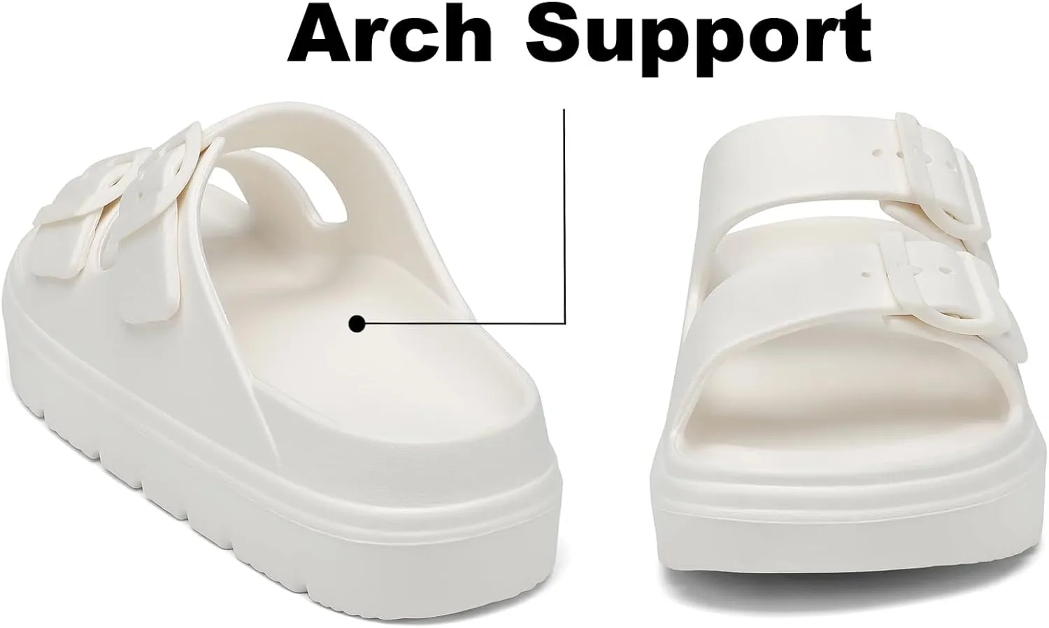 Women's Platform & Wedge Sandals with Arch Support for Woman Slides Comfort Lightweight Outdoor Slippers Ultra Cushion