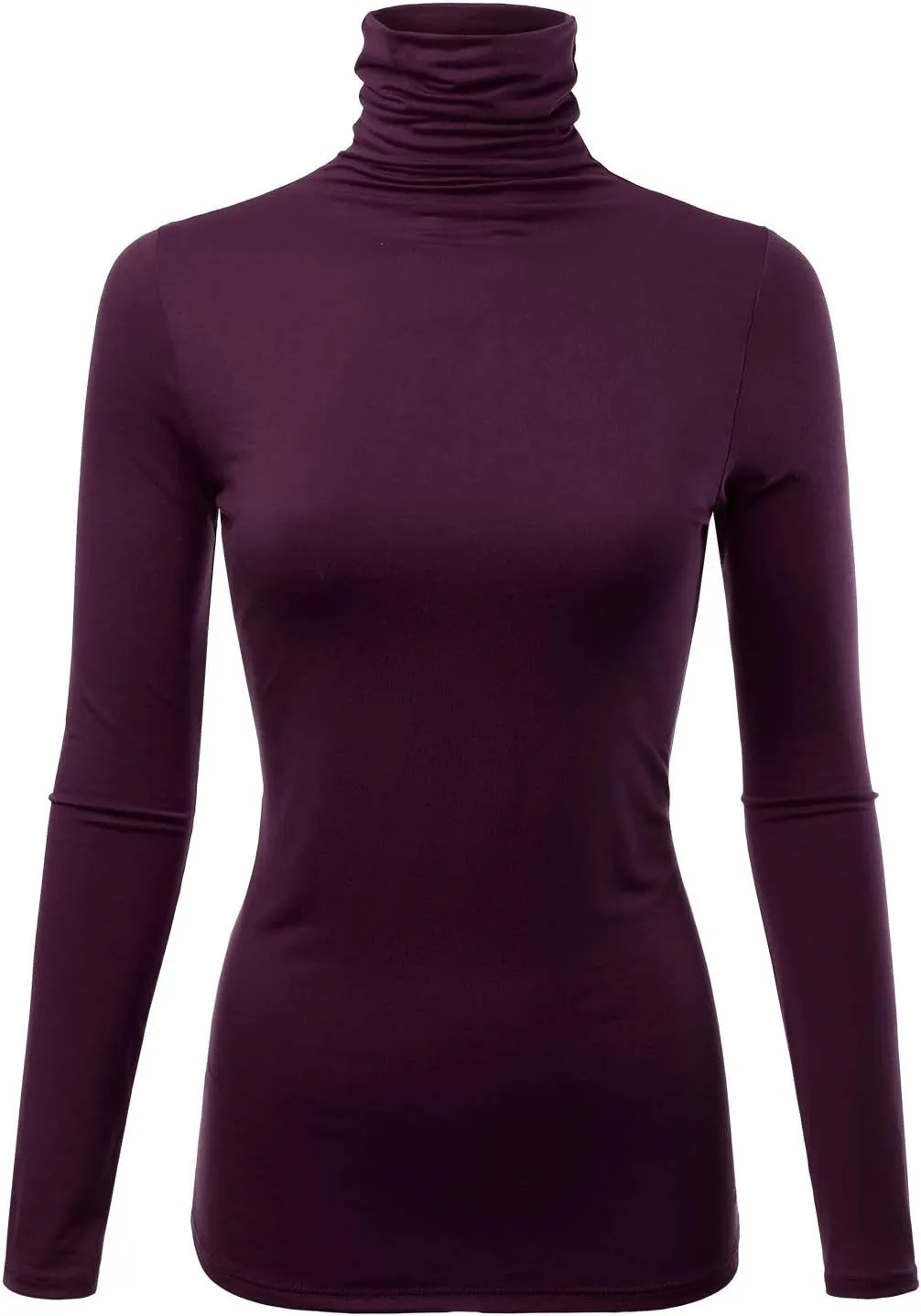 Womens Premium Long Sleeve Turtleneck Lightweight Pullover Top Sweater (S-3X, Made in USA)