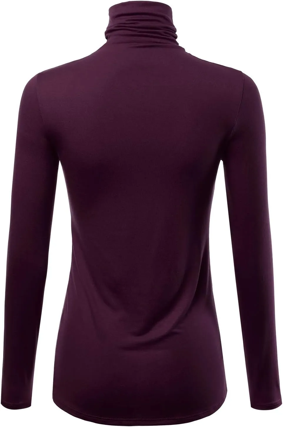 Womens Premium Long Sleeve Turtleneck Lightweight Pullover Top Sweater (S-3X, Made in USA)
