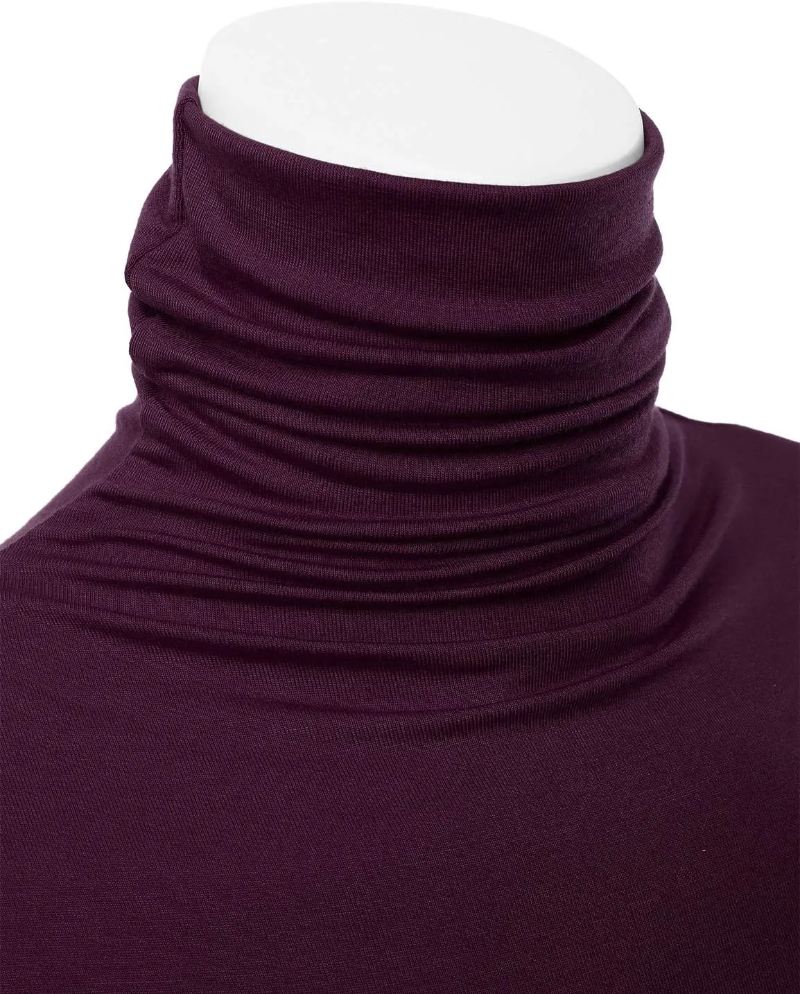 Womens Premium Long Sleeve Turtleneck Lightweight Pullover Top Sweater (S-3X, Made in USA)