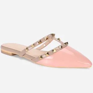 Womens "FRIDA" Adorned Pointed Slide In Slipper